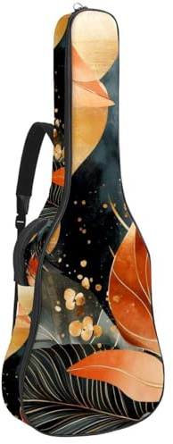 Gepolsterte Gitarrentasche mit abstraktem Blumenmuster, schützende Akustikgitarre, Gigbag für E-Bass, Konzertgitarre, Multicolor 08, 42.9x16.9x4.7 in, Lässiger Tagesrucksack