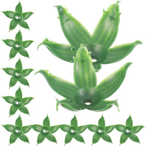 Angoily 120 Calices de Fleurs Artificielles, Sépales en Plastique pour Projets de Bricolage, Réceptacles de Fleurs Vertes pour Bouquets Et Compositions