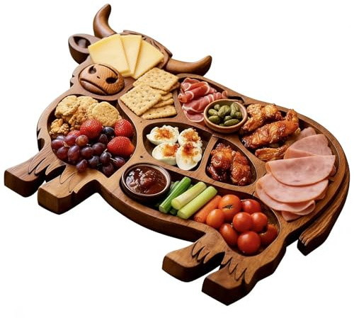 Taglieri Per Salumi In Legno - Tagliere Per Salumi In Legno Di Delle Highland, Per Alimenti In Per Mucche, Vassoio Per Alimenti - Per Snack Frutta Carne Formaggio Feste In Casa Banc