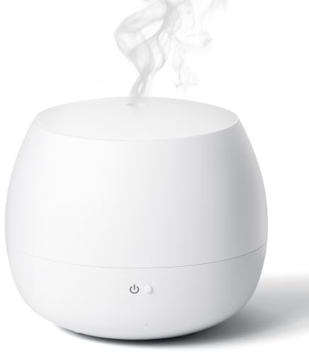 Essential Oil Diffuser,100ml Ultrasonic Aroma Diffuser for Essential Oil with Auto Shut-Off,Ｑuiet,Small Aromatherapy Diffuser for Home, Office, Yoga | Relaxation & Better Sleep,White