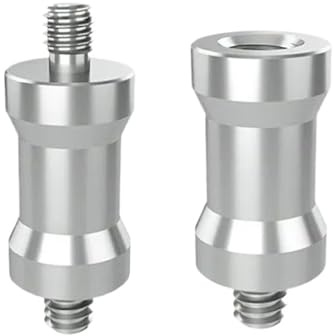 Tornillo de conversión de fotografía de 1/4 a 3/8, soporte de flash, tuerca de montaje de soporte de transmisión en vivo for trípode(2pcs,3 8F to 3 8M)