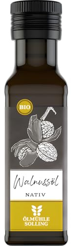 ÖLMÜHLE SOLLING - BIO Walnussöl | Kaltgepresstes Öl aus aromatischen Bio-Walnüssen mit einem milden und nussigen Geschmack. Ideal geeignet für Salate | Inhalt: 100 ml