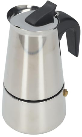 Moka Express, Cafetière Italienne Portable en Acier Inoxydable Pot à Café Moka Classique Moka Espresso Maker pour Maison, Bureau.(4 tasse 200ML)