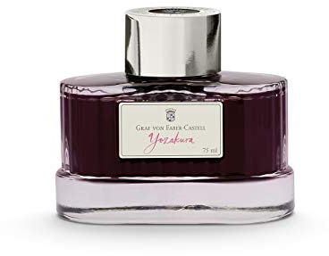 Graf von Faber-Castell 141020 - Tintenglas Yozakura, 75 ml, dokumentenechte Tinte im edlen Tintenfass