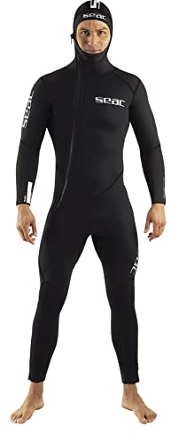 Seac Club Man, Neoprenanzug mit integrierter Kapuze, hergestellt aus 5 mm dickem Neopren und mit Powertex Verstärkungen