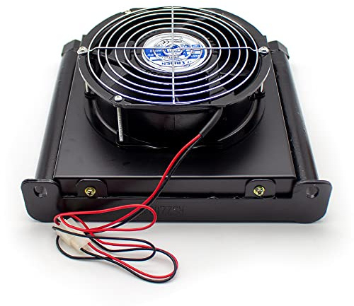 Jieotwice Flusso Piccolo Radiatore Olio di Raffreddamento Scambiatore di Calore Radiatore Radiatore Olio Idraulico in Lega di Alluminio Air Cooler 3 MPA 25L/MIN AJ1025T-CA (AC 220V)