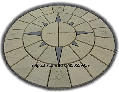 1.8m Nautical Compass Stone Circle Paving Patio Garden Concrete Flags | Delivery Exceptions