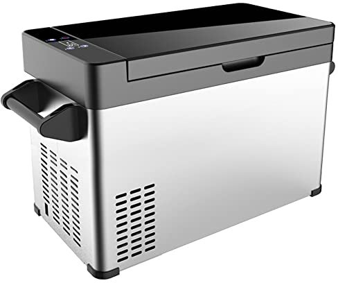 ZHEYANG Q-28 Camping Fridge 12v 240v Car Refrigerator 27 Litre -25℃ to 20℃ for Truck, RV, Boat, Camping and Travel Z0524(Color:Q-28, Size:car & home use)