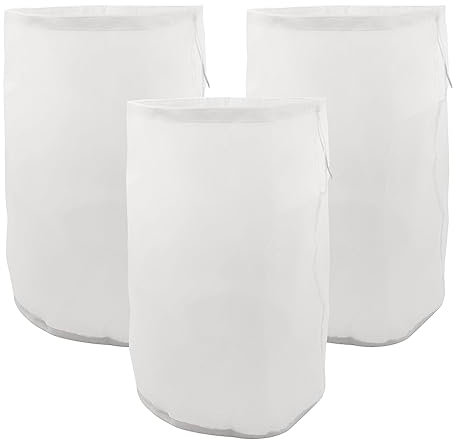 UMCHU 3 Piezas 200 mesh lavable Nylon Malla fina,Filtro para Leche Vegetal,para leche de nueces vegana, leche de almendras, zumo de frutas, café, queso(30 * 20cm)