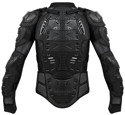 YuanDiann Skyddsjacka skydd motorcykel skyddströja jacka Armour Racing skateboard skidor cykel motocross, svart, XXL