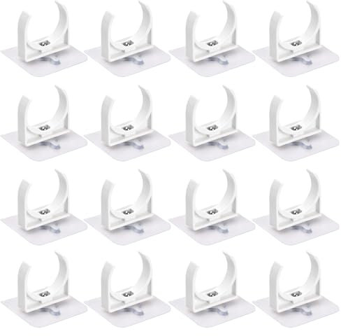 Volumoon 16pcs 40mm Abrazaderas de Tubo Conjunto en Forma de U Clips de Combinación Fija, Abrazadera de Tubería de Agua, Abrazadera de Manguera, Abrazaderas Ajustable, Abrazaderas en U de PVC