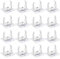 Volumoon 16pcs 40mm Abrazaderas de Tubo Conjunto en Forma de U Clips de Combinación Fija, Abrazadera de Tubería de Agua, Abrazadera de Manguera, Abrazaderas Ajustable, Abrazaderas en U de PVC
