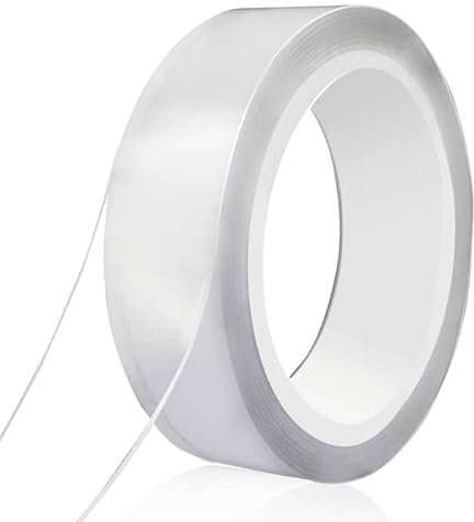 6m long Nano Tape (2 rolls each 3m) 30mm wide and 2mm thick. Waterproof Transparent Double Sided Sticky Washable Sticking Reusable Adhesive Acrylic Nano Tape
