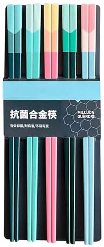 Reusable Chopsticks For Adults 5 Pairs Reusable Plastic Chopsticks BPA-Free Dishwasher-Safe Non-Slip Chopsticks Chinese Japanese Chopstick Gift Set Wooden Chopsticks Reusable