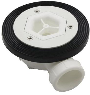 ERCOS Siphon Duschablauf für Duschwanne, inspektierbar und ohne Deckel, Höhe 60 cm, für Duschwanne Loch Ø 90 mm, Farbe Weiß