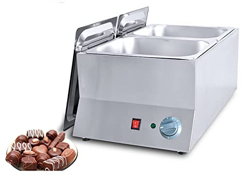 Derretidor De Chocolate, Máquina Templadora De Chocolate De Doble Olla, Con Control De Temperatura 30~80 ℃/86~176 ℉, Calentador De Alimentos De Acero Inoxidable Para Derretir Y Calentar Chocolate/Lec