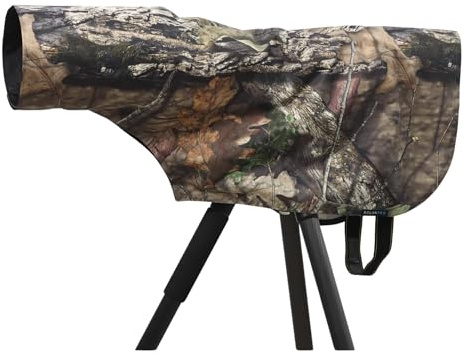 ROLANPRO Teleobiettivo impermeabile parapioggia per Canon RF 200-800, Sigma 60-600/150-600 Sport, per Canon EF/Nikon AF-S 200-400 mm ecc. Misura M Lunghezza 70 cm #Brown Jungle