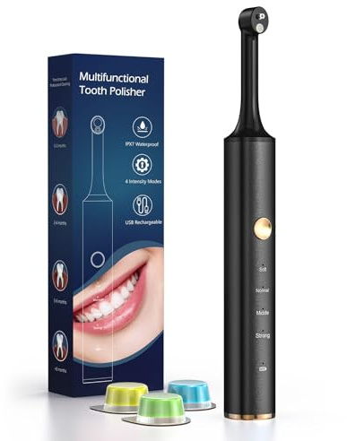 Tooth Clean, Teeth Whitening Kit, Multifunctional Teeth Cleaning Kits for Tooth Clean Stain Removal &Teeth Whitening (Black)
