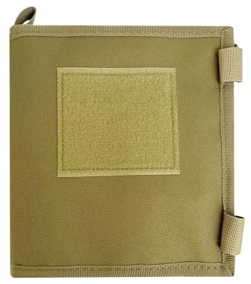 BDKMMS Étui de rangement pour carte, carnet de notes avec zone transparente de 38,1 x 45,7 cm, sac de rangement étanche pour documents pour camping, randonnée, cyclisme, kaki, 19 x 3 x 17.2 cm