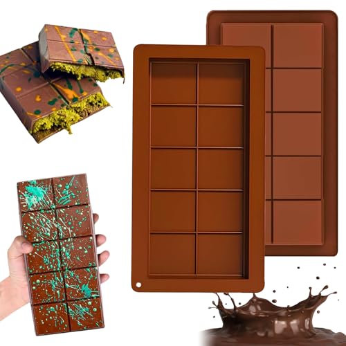 Moldes de Chocolate de Silicona Profundos - 2 Unidades para Caramelos y Chocolates Extra Profundos