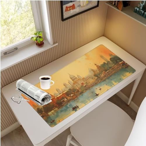 Mauspad XXL Italien Mauspad 600x300x3 mm, Gaming Mousepad XXL Mauspad Landschaft Schreibtischunterlage, Wasserdicht Mouse Pad Groß rutschfeste Unterseite Desk Mat Gaming Zubehör für Office Home M625