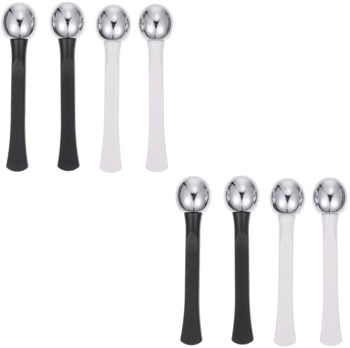 2 Sätze Stick Importieren Eye Massager Electric Augenmassagestab Gel Augencreme Gegen Augenringe Applikatoren Für Gesichtscremes Make -up -tools Zinklegierung 4 Stück * 2 FRCOLOR