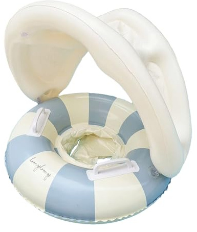 Baby Swimming Float - Piscina retrò retrò piscina rimovibile sedile da sole pieghevole per bambini per bambini 1-3 anni per giardino del cortile all'aperto