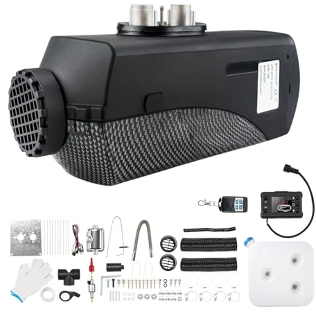 WUGMCNFBC Riscaldatore Diesel da 12 V e 5 kW, riscaldatore di parcheggio rapido con Display LCD Intelligente per Garage, Camper, Camper, Camion, rimorchio, Barca (Nero)