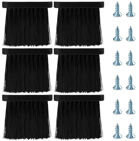 Lvjkes 6 Pezzi Spazzola per camino,ricambio per scopa da camino,set di attrezzi per camino con manico in legno,spazzola per camino domestico,focolare,pulizia della stufa,lunghezza delle setole = 90 mm