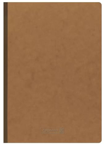 BRUNNEN Heft/Kladde FACT!plus DIN A4, 96 Blatt, braun, FSC (Unliniert)