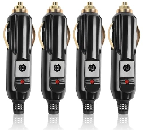 4 Pcs Zigarettenanzünder Stecker Zigarettenanzünder 12v Kfz Stecker 12v Geeignet für Eine Vielzahl von Fahrzeuggeräten Darunter Luftpumpen Staubsauger Sitzheizungen Subwoofer Ölpumpen