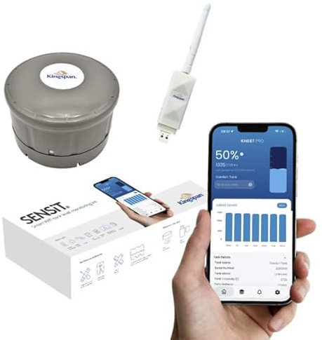 Watchman SENSiT Smart WiFi Oil Tank Monitor & Gauge Kit, App Connected Fuel Tank Level Sensor for Heating Oil, Kerosene, Diesel & Water, Alexa Compatible (Watchman Sensit - No Plug)