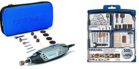 Dremel 3000 Outil Rotatif Multifonction 130W avec 15 Accessoires et 1 Sac & Kit Dremel SC723 EZ SpeedClic - Coffret de 100 Accessoires pour Outil Multifonction Rotatif