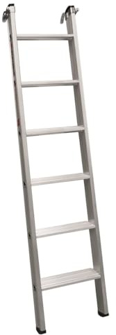 Euroline Alu-Stufenanlegeleiter/Anlegetreppe mit Vario Einhängehaken Nr. 30176-1x6
