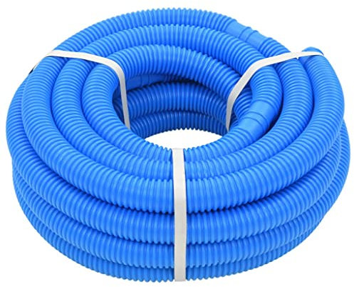 'vidaXL Pool Hose Blue 38mm, 12m - Durable LDPE Material, UV, Customizable to 1m Sections, Ideal for Filter Pumps and Skimmers