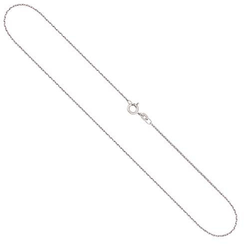 EDELIND Goldkette, Ankerkette diamantiert Weißgold 585/14 K, Länge 55 cm, Breite 1.3 mm, Gewicht ca. 3.3 g., NEU