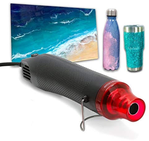 Bubble Removing Tool for Epoxy Resin and Acrylic Art, DIY Glitter Tumblers, Specially-Designed Heat Gun for Making Acrylic Resin Travel Mugs Tumblers to Remove Air Bubbles (Black)