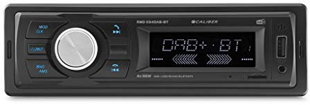 Caliber Autoradio - Radio Bluetooth Voiture - AUX - CD - Dab - Dab+ - FM - SD - USB - 18 Préréglages - Kit Main Libre - 4X 55 Watts - Noir - 1 Din