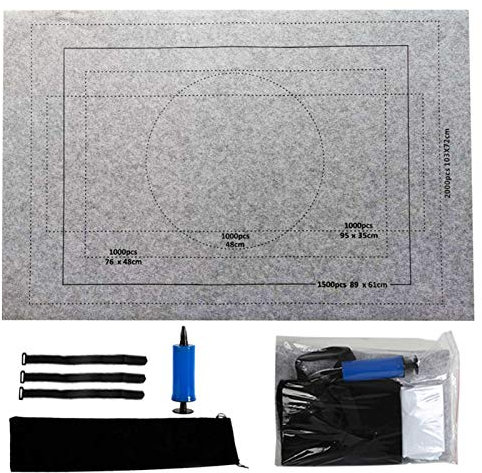 46 × 31 Zoll Puzzle-Aufbewahrung, Filz Puzzle Matten Rolle, Umweltfreundliches Material, Mit Größenführungen Für Bis Zu 2000 Teile,Grau