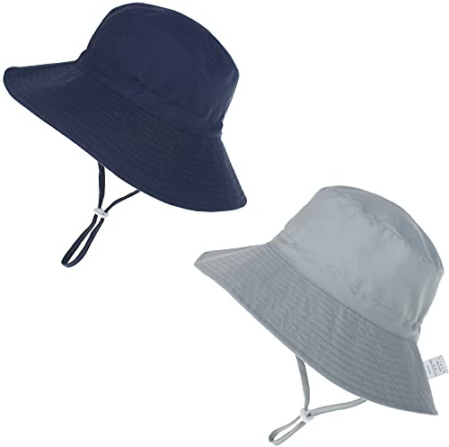 DRESHOW Baby Solhatt Småbarn Solskydd Djurmössa Unisex Sommarhatt med hakrem UPF 50+