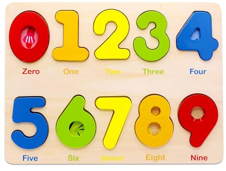 Toddler Puzzles for kids age 2-4 years old-Wooden Learning Number Preschool Puzzles