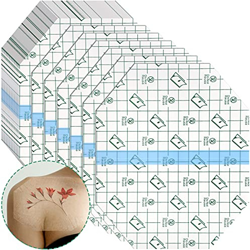 Nuanchu 60 Pcs Transparent Adhesive Waterproof Bandages | Waterproof Transparent Stretch Film Dressing, Shower Hrt Patch Covers, Clear Film Protective Plasters, for Swimming Showering
