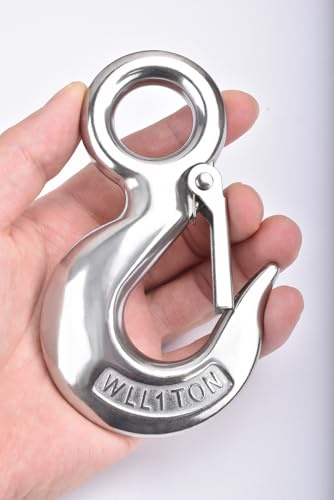Alele Haltehaken, 1T Kranwaage, Schlupfhaken, Edelstahl Hebehaken Takelage Zubehör (Haltehaken 1000 kg)