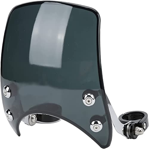 Carénage de Phare de Moto 180 ° Réglable Universel Pare-Brise de Moto Coque de Phare Pare-Brise Accessoires de Moto pour Fourche Avant 1.5-1.6in(UNE)
