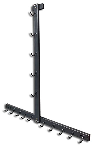 BLUSLM Gym Fitness LAT Pull Down Bar Storage Rack for Mag Grip, Heavy Duty A-Frame Stand for LAT Pulldown Attachments & LAT Bar