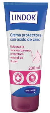 Lindor Skin Intimpflege mit Zinkoxid, feuchtigkeitsspendend, heilend und geruchsneutralisierend, schützt die Haut und Bereiche mit Harn- oder Stuhlinkontinenz, geeignet für empfindliche Haut, 200 ml