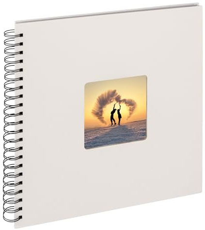 walther design Fotoalbum chamois 30 x 30 cm Spiralalbum mit Cover-Ausstanzung, Fun SA-110-W