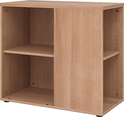 bümö Schreibtisch Schrank in Nussbaum, Container Schrank Büro für Ordner & Co. - Anstell-Container Schreibtisch, Schreibtisch Kommode, Büro Schrank Möbel, Bürocontainer, Schreibtischcontainer