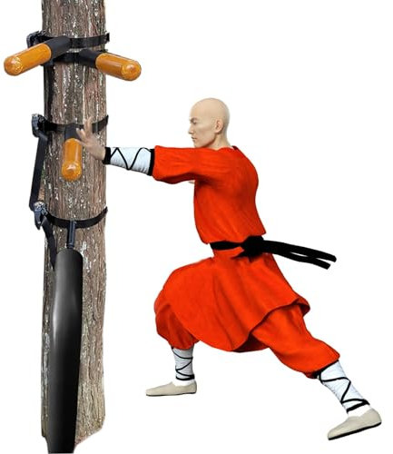 Wing Chun Attrappe Tragbarer Flügel Chun Dummy Trainer, Chinesische Shaolin Kung Fu Trainingspraxis, Multifunktionsmann Stapel mit Frühlingsarmen und Beinen, für Hartes Objekt