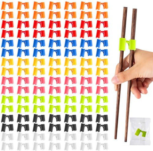 Suttmin 500 Pcs Reusable Chopsticks Helper Training Chopstick for Beginner